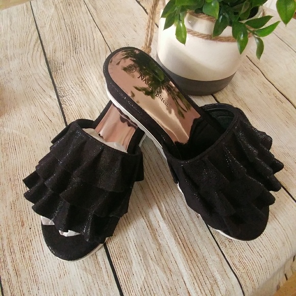 Nature Breeze Shoes - Nature Breeze Girly Ruffled Slide